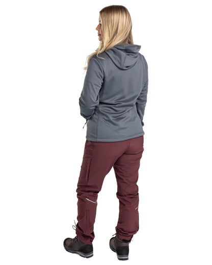 Dark Storm Blue coloured Pinewood Womens Finnveden Hoodie on white background #colour_dark-storm-blue