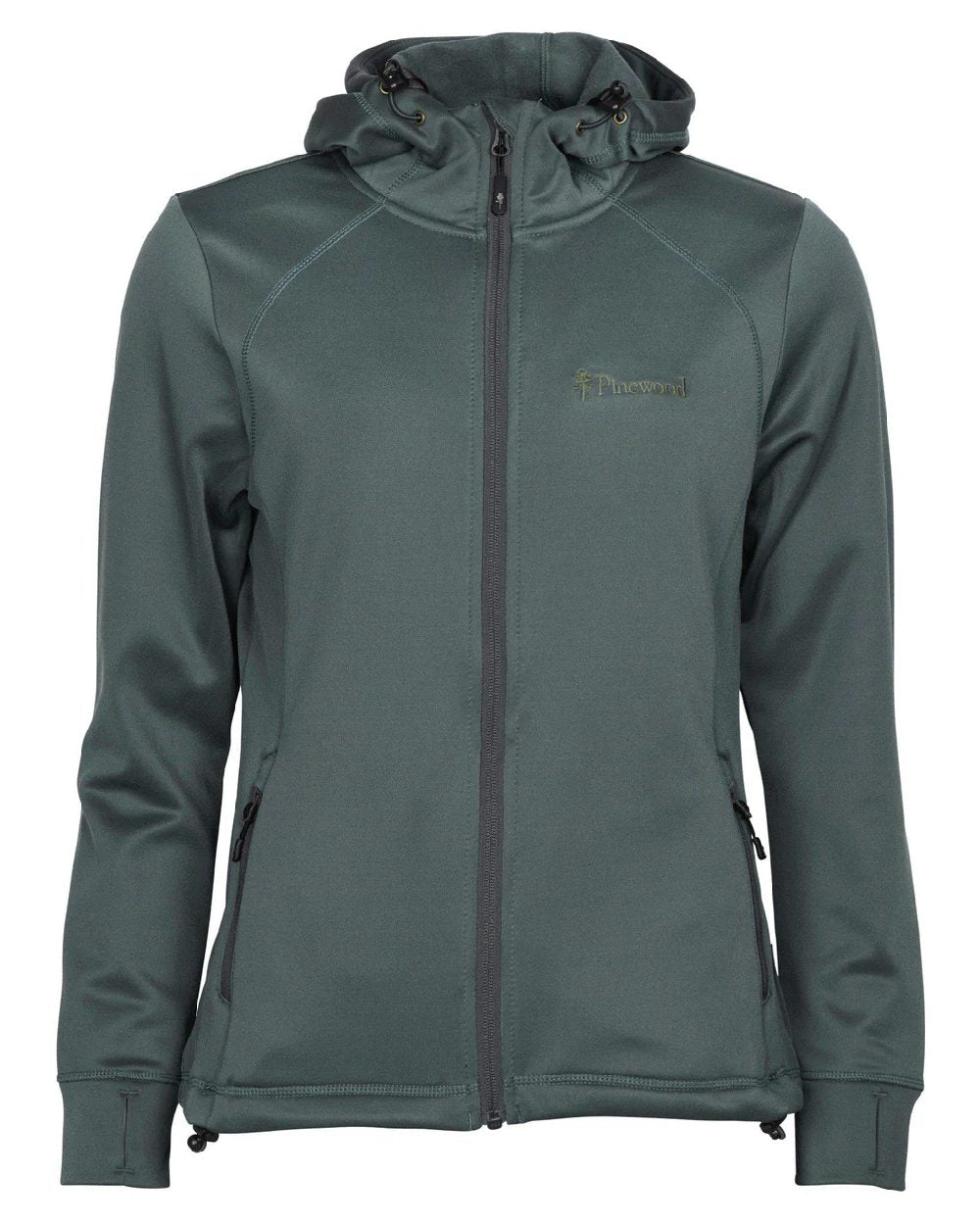 Dark Storm Blue coloured Pinewood Womens Finnveden Hoodie on white background #colour_dark-storm-blue