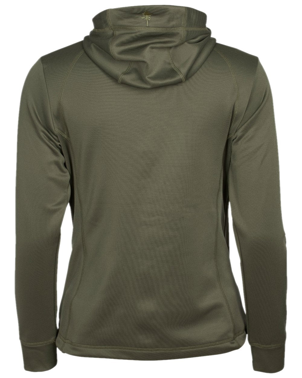 Olive Coloured Pinewood Womens Finnveden Hoodie on white background #colour_olive