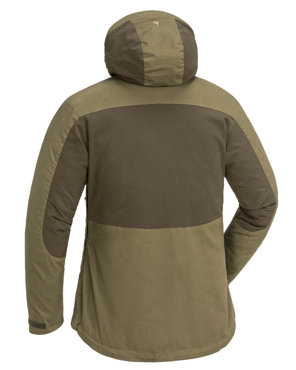 Dark Olive Hunting Olive Coloured Pinewood Womens Finnveden Hybrid Extreme Jacket on white background #colour_dark-olive-hunting-olive