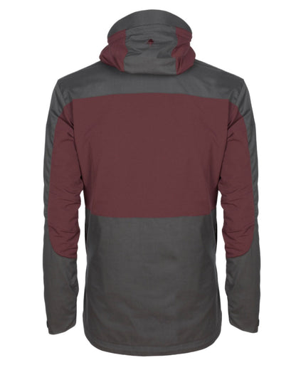 EarthPlum Dark Anthracite Coloured Pinewood Womens Finnveden Hybrid Extreme Jacket on white background #colour_earth-plum-dark-anthracite