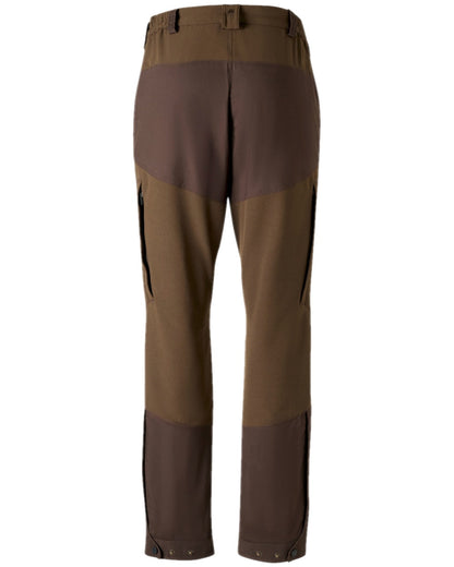 Dark Brown Coloured Pinewood Womens Finnveden Hybrid Trousers on white background #colour_dark-brown