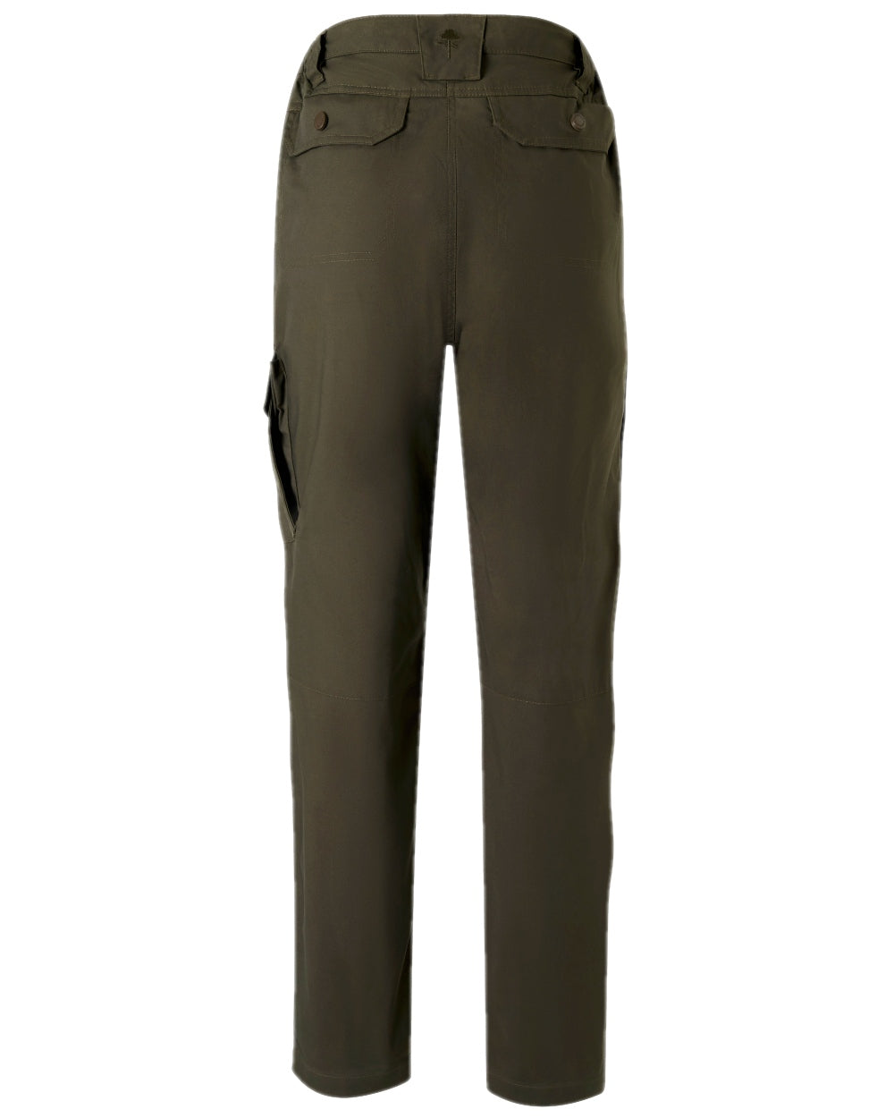 Dark Olive Coloured Pinewood Womens Finnveden Outdoor Trousers on white background #colour_dark-olive