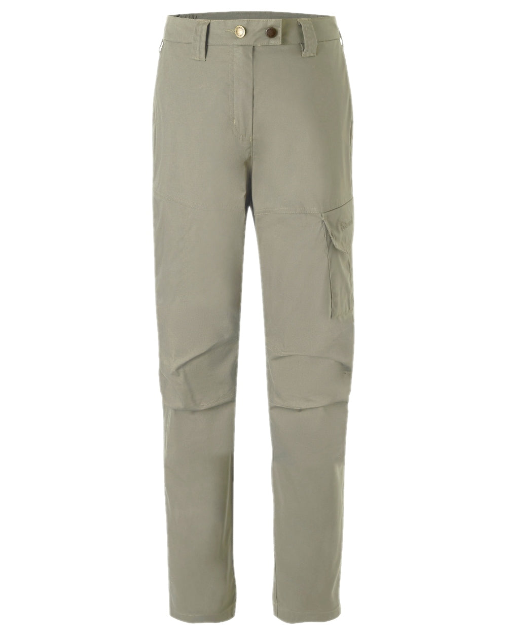 Light Khaki Coloured Pinewood Womens Finnveden Outdoor Trousers on white background #colour_light-khaki
