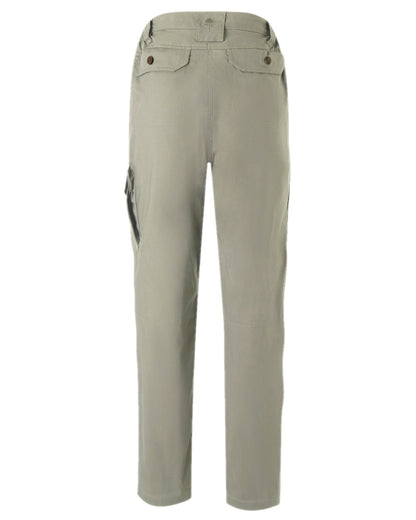 Light Khaki Coloured Pinewood Womens Finnveden Outdoor Trousers on white background #colour_light-khaki