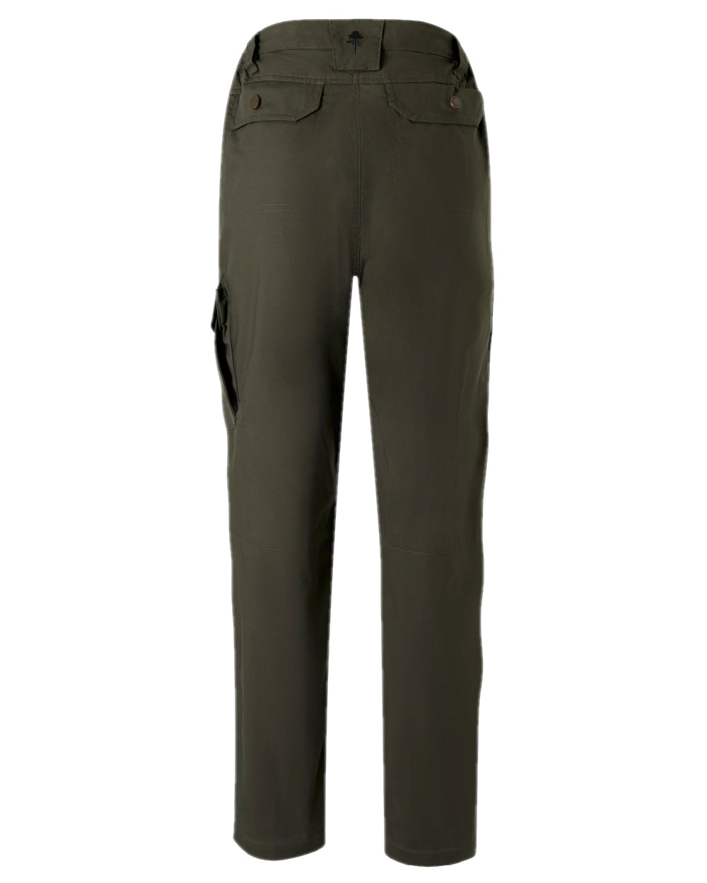 Moss Green Coloured Pinewood Womens Finnveden Outdoor Trousers on white background #colour_moss-green