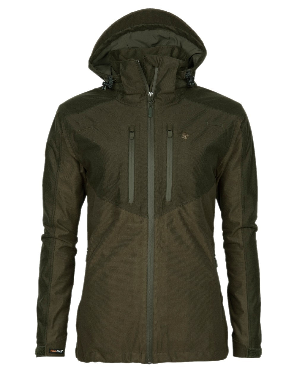 Hunting Brown Suede Brown Coloured Pinewood Womens Furudal Retriever Active Hunting Jacket on white background #colour_hunting-brown-suede-brown