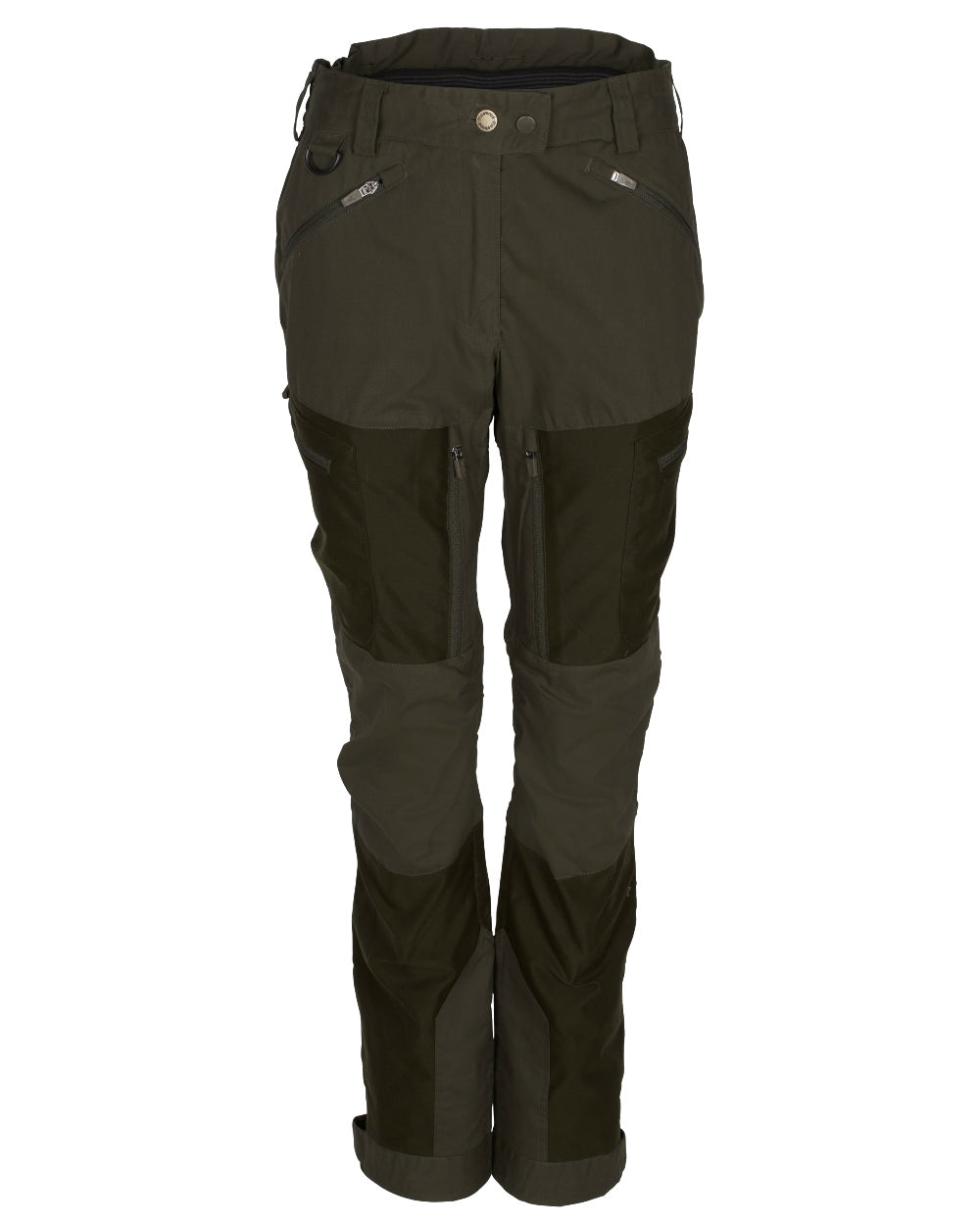 Mossgreen Dark Mossgreen Pinewood Womens Furudal Tracking Trousers on white background #colour_mossgreen-dark-mossgreen