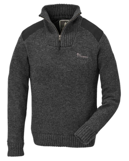Dark Grey Mel Coloured Pinewood Womens Hurricane Knitted Sweater on white background #colour_dark-grey-mel