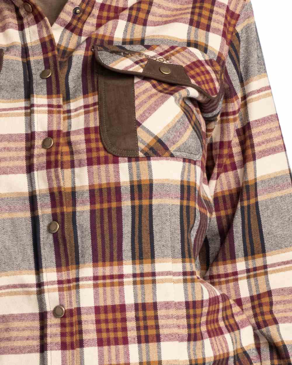Bordeaux Beige Coloured Pinewood Womens Prestwick Exclusive Shirt on white background #colour_bordeaux-beige