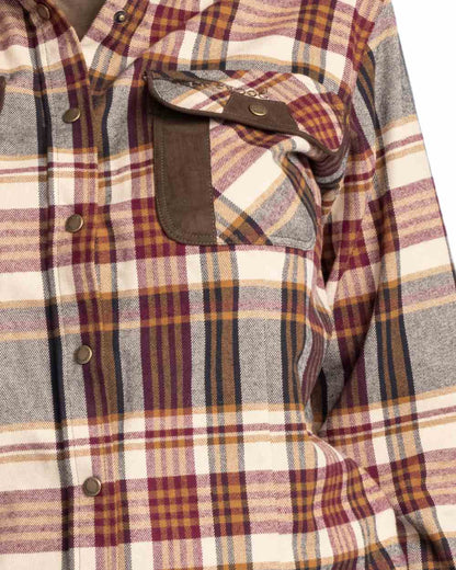 Bordeaux Beige Coloured Pinewood Womens Prestwick Exclusive Shirt on white background #colour_bordeaux-beige