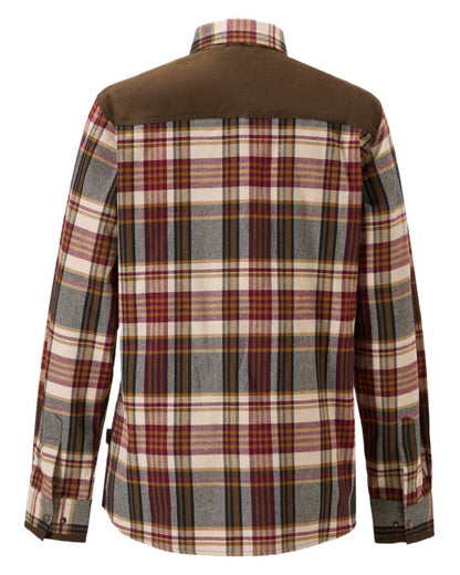 Bordeaux Beige Coloured Pinewood Womens Prestwick Exclusive Shirt on white background #colour_bordeaux-beige