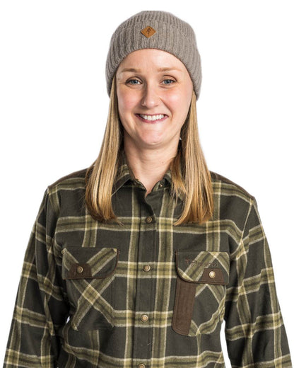 Dark Green Green Coloured Pinewood Womens Prestwick Exclusive Shirt on white background #colour_dark-green-green