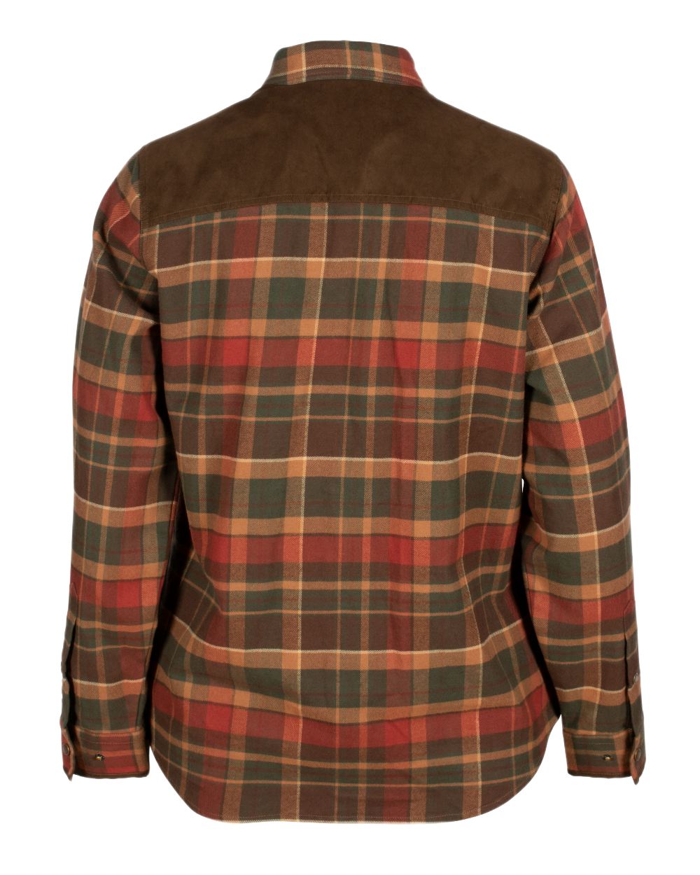 Dark Green Terracotta Coloured Pinewood Womens Prestwick Exclusive Shirt on white background #colour_dark-green-terracotta