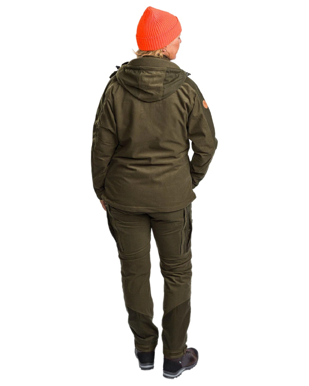 Mossgreen coloured Pinewood Womens Retriever Active Trousers on white background #colour_moss-green