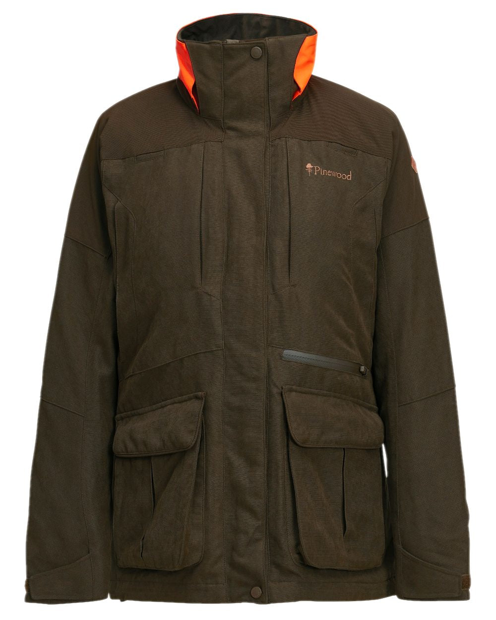 Suede Brown Coloured Pinewood Womens Smaland Hunters Jacket on white background #colour_suede-brown
