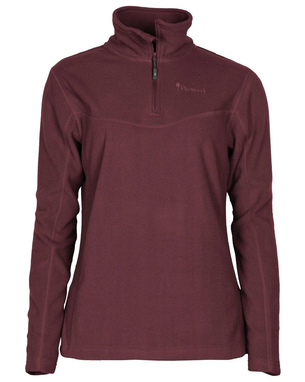 Earth Plum coloured Pinewood Womens Tiveden Fleece Sweater on white background #colour_earth-plum