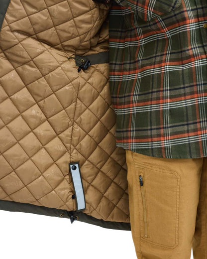 Moss Green coloured Pinewood Womens Wilda Padded Parka on white background #colour_moss-green