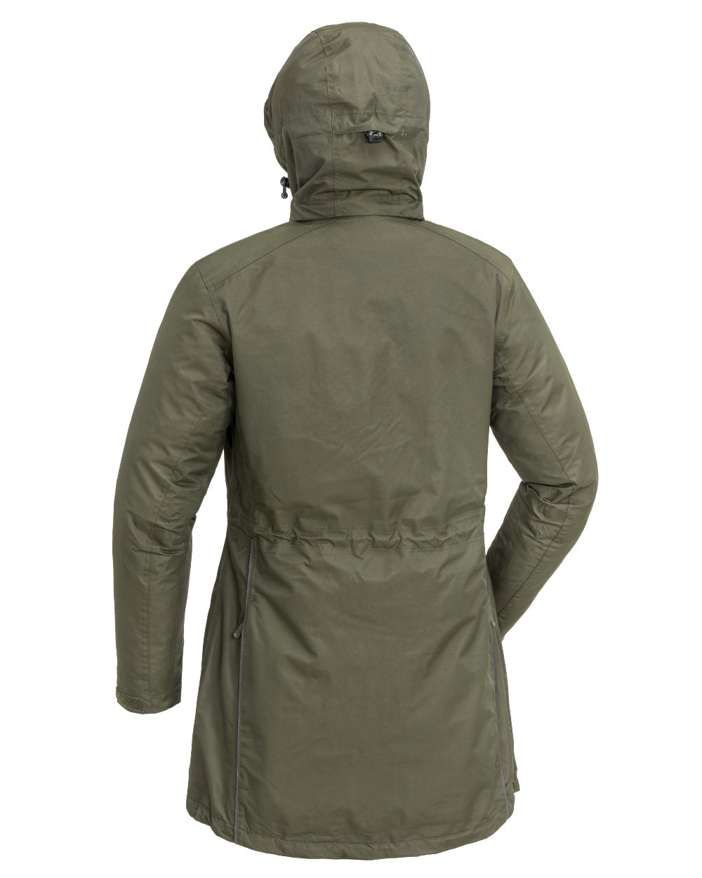 Moss Green coloured Pinewood Womens Wilda Parka on white background #colour_moss-green