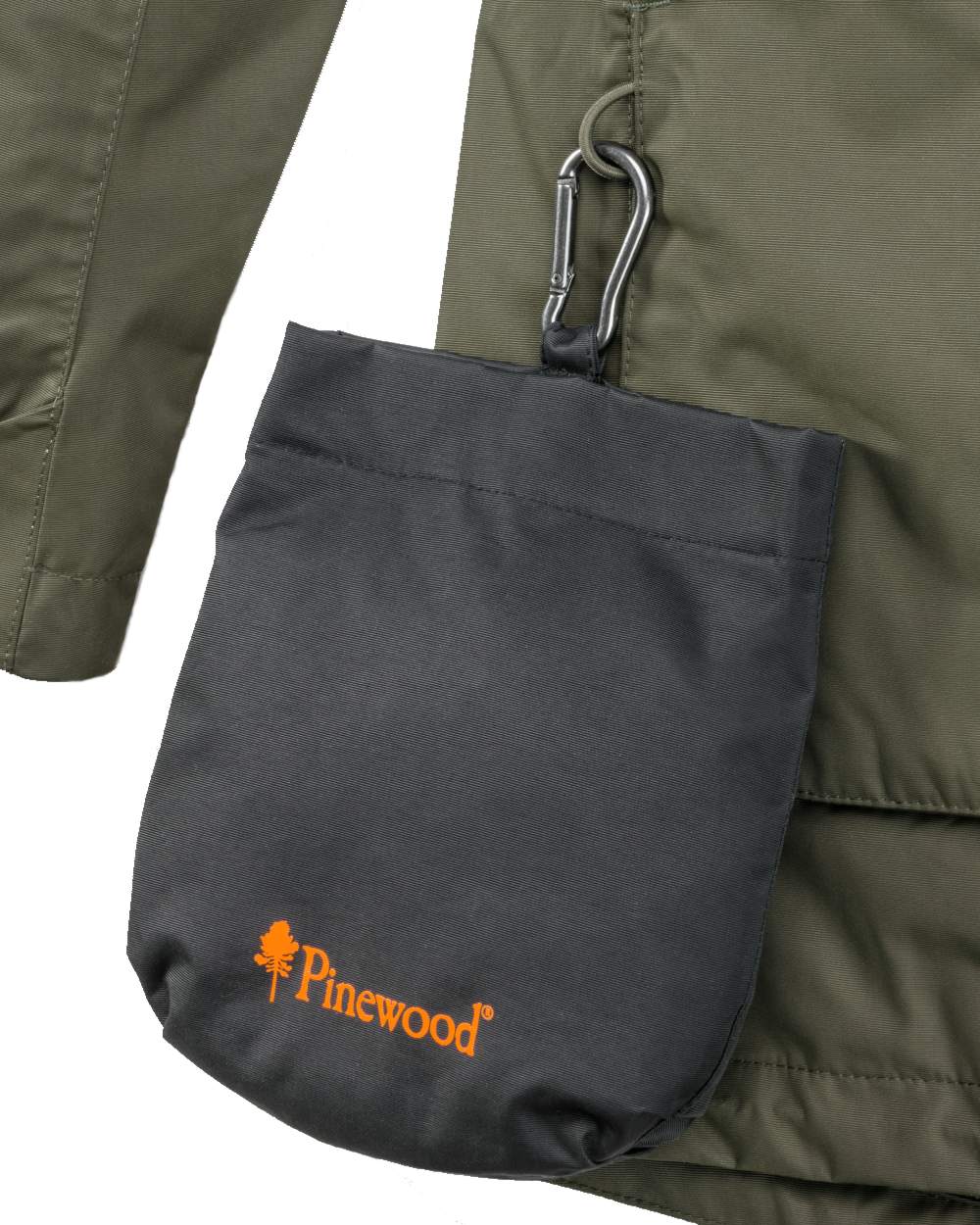 Moss Green coloured Pinewood Womens Wilda Parka on white background #colour_moss-green