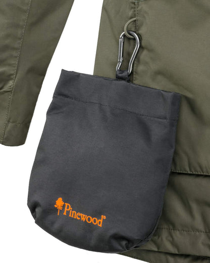 Moss Green coloured Pinewood Womens Wilda Parka on white background #colour_moss-green