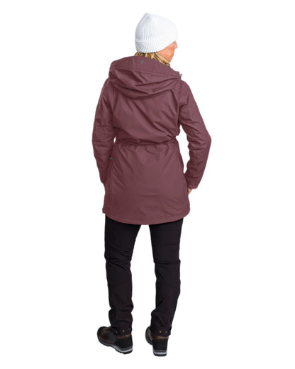 Plum coloured Pinewood Womens Wilda Parka on white background #colour_plum