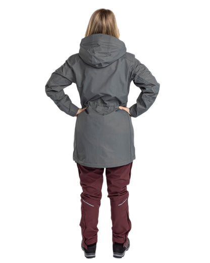 Urban Grey coloured Pinewood Womens Wilda Parka on white background #colour_urban-grey