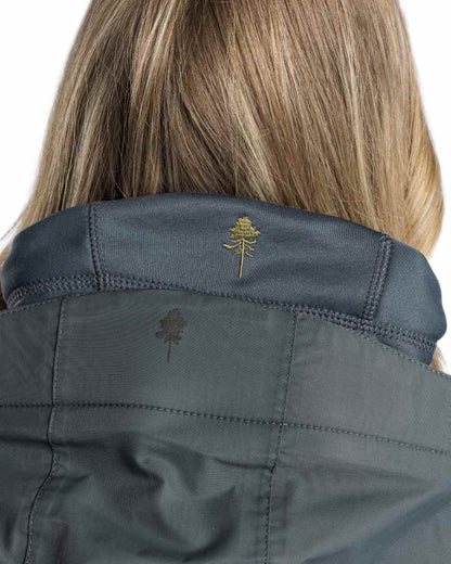 Urban Grey coloured Pinewood Womens Wilda Parka on white background #colour_urban-grey
