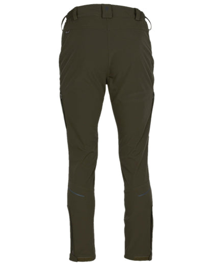 Moss Green Coloured Pinewood Womens Wilda Stretch Shell Trousers on white background #colour_moss-green