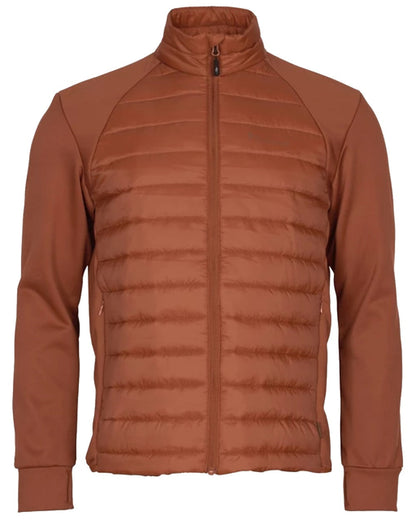 Pinewood Mens Finnveden Hybrid Power Fleece Jacket in Terracotta #colour_terracotta