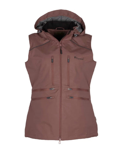 Marron Rose coloured Pinewood Womens Dog Sports Windblocker Vest on white background #colour_marron-rose