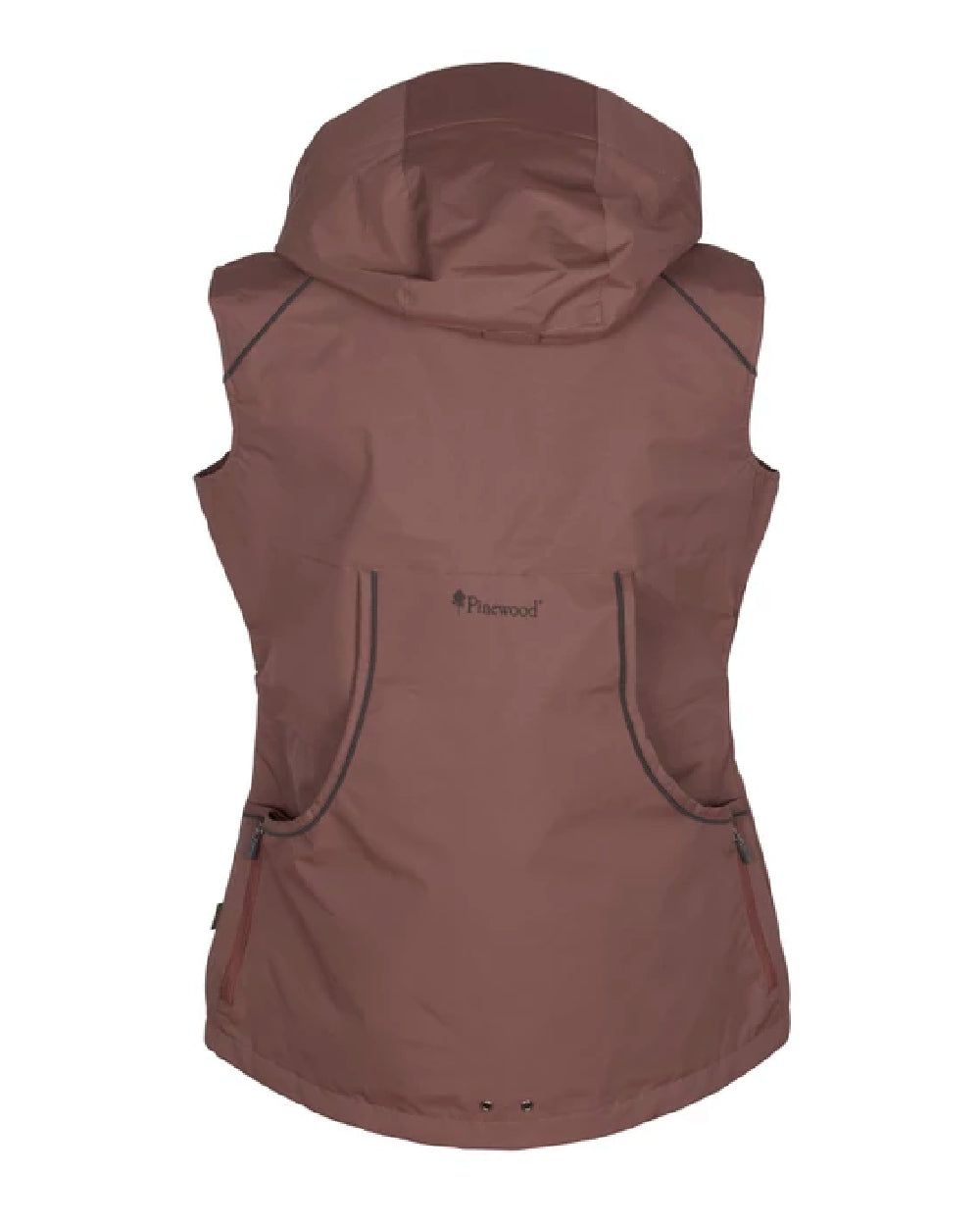 Marron Rose coloured Pinewood Womens Dog Sports Windblocker Vest on white background #colour_marron-rose
