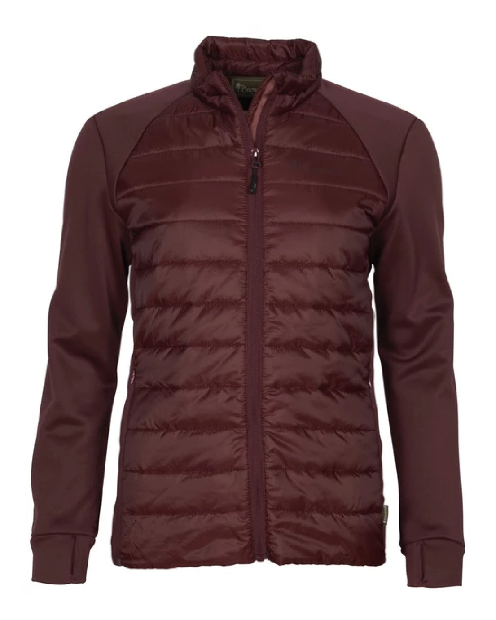 Pinewood Womens Finnveden Hybrid Power Fleece Jacket in Earth Plum #colour_earth-plum