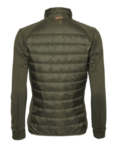 Pinewood Womens Finnveden Hybrid Power Fleece Jacket in Olive #colour_olive