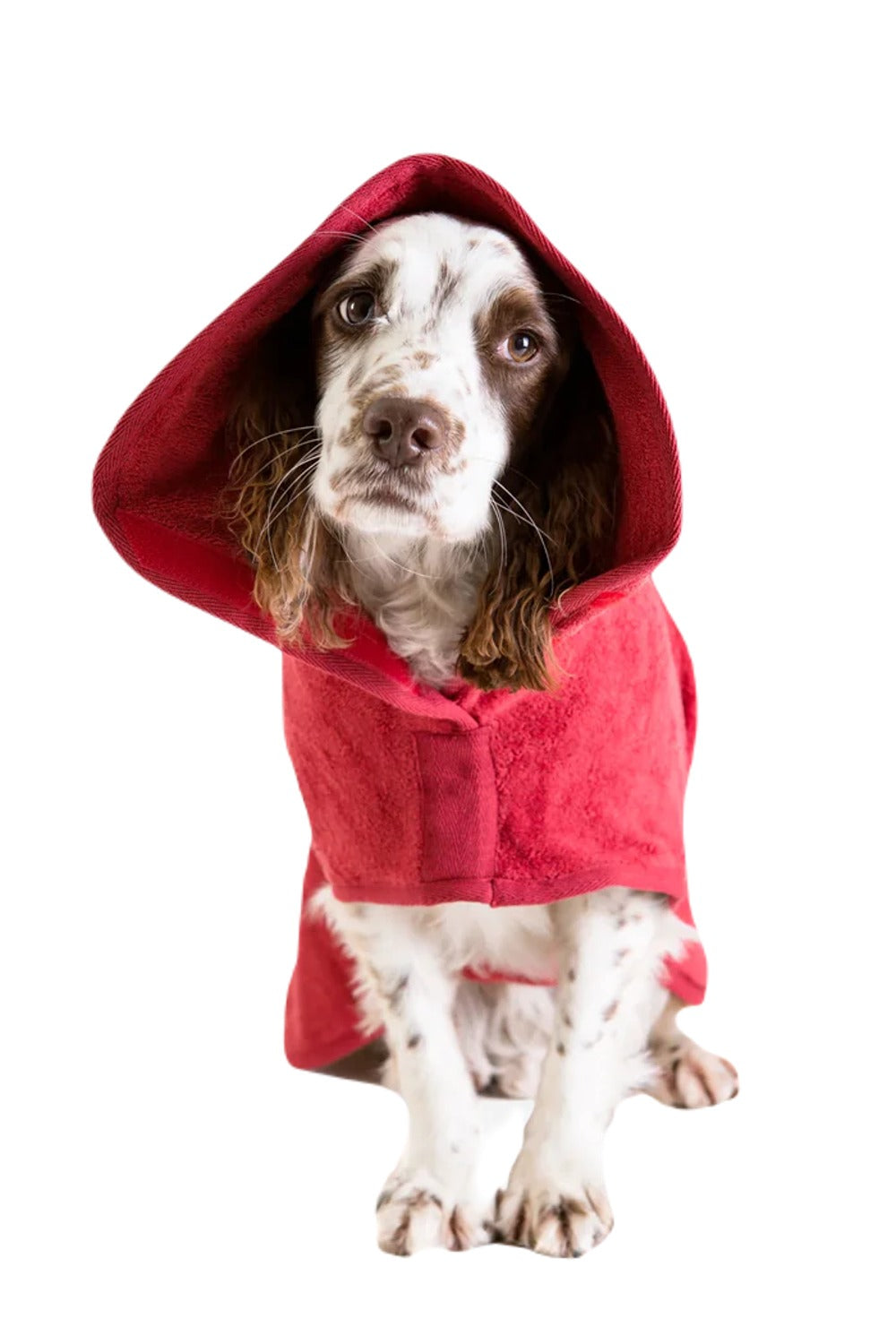 Ruff and Tumble Classic Dog Drying Coat in Brick Red #colour_brick-red