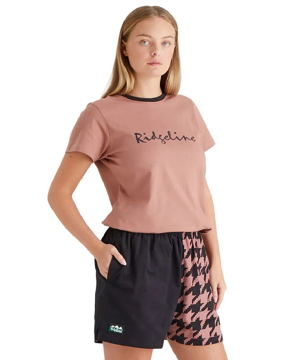 Black Print Coloured Ridgeline Backslider Shorts on white background #colour_black-print