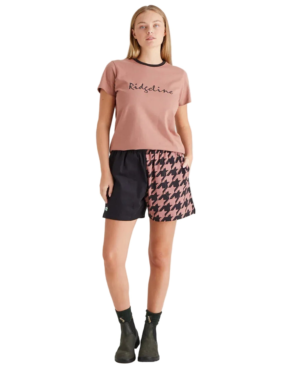 Black Print Coloured Ridgeline Backslider Shorts on white background #colour_black-print