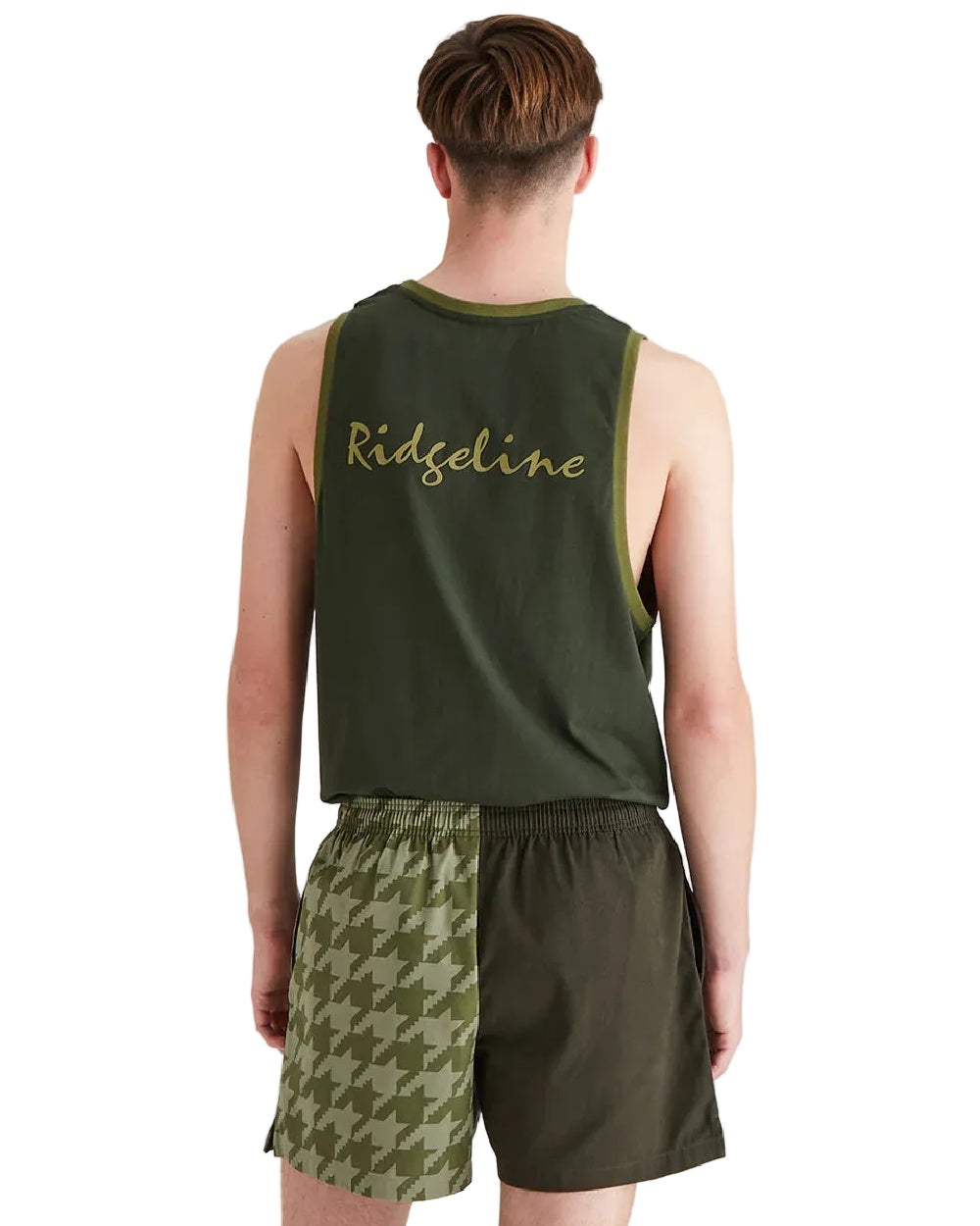Deep Forest Print Coloured Ridgeline Backslider Shorts on white background #colour_deep-forest-print