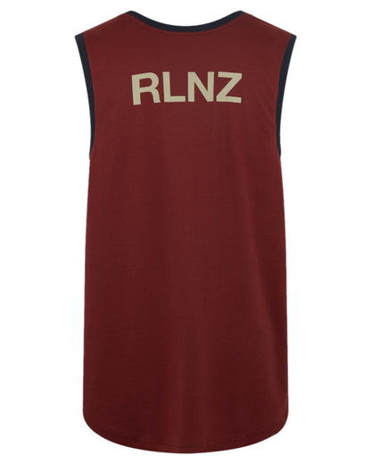 Rhubarb Multi coloured Ridgeline Backslider Singlet Top on white background #colour_rhubarb-multi