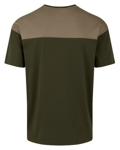 Olive Multi coloured Ridgeline Backslider T-Shirt on white background #colour_olive-multi