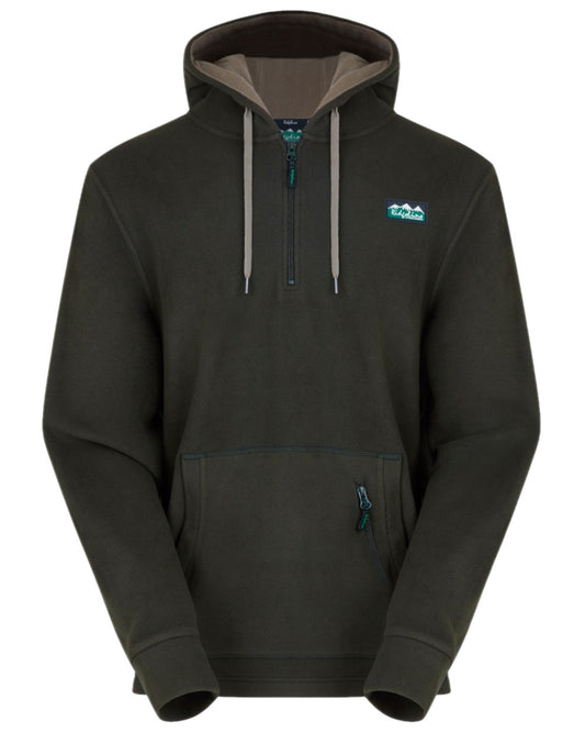 Deep Forest Coloured Ridgeline Ballistic Hooded Fleece on white background #colour_deep-forest