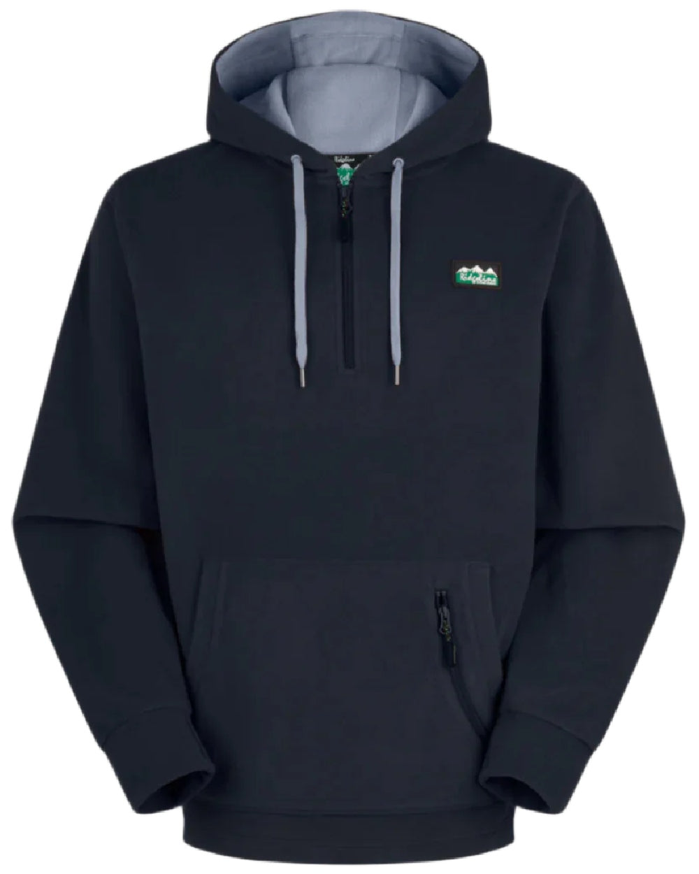 Navy Coloured Ridgeline Ballistic Hooded Fleece on white background #colour_navy