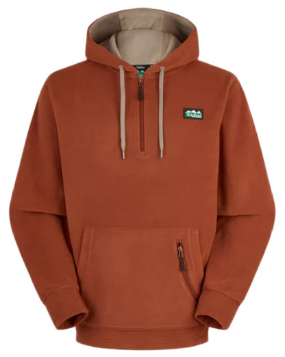 Russet Coloured Ridgeline Ballistic Hooded Fleece on white background #colour_russet