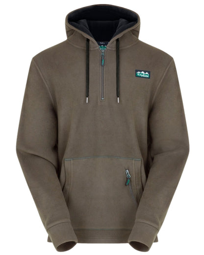 Smokey Olive Coloured Ridgeline Ballistic Hooded Fleece on white background #colour_smokey-olive