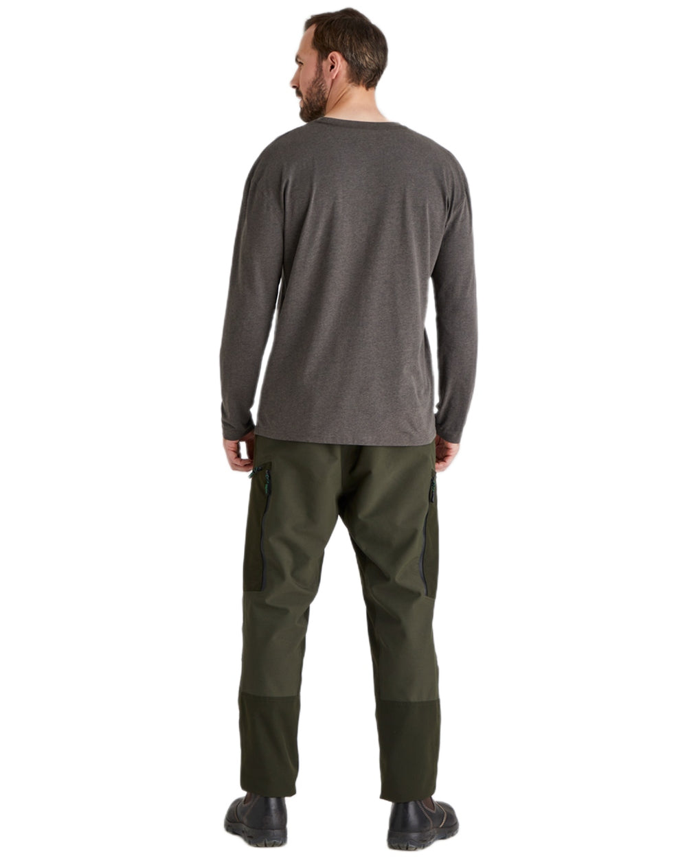 Light Bark Marl Coloured Ridgeline Baseline Top on white background #colour_light-bark-marl