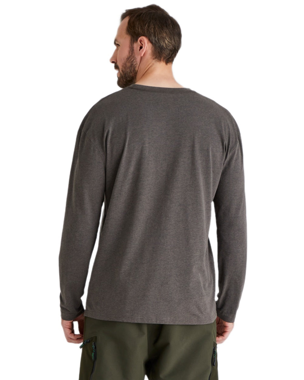 Light Bark Marl Coloured Ridgeline Baseline Top on white background #colour_light-bark-marl