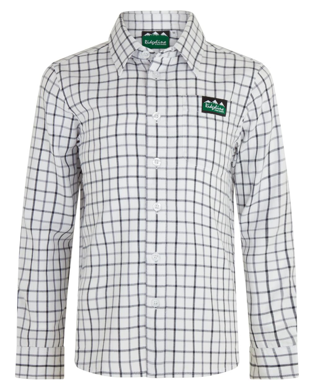 Navy coloured Ridgeline Childrens Sedgebrook Shirt on white background #colour_navy