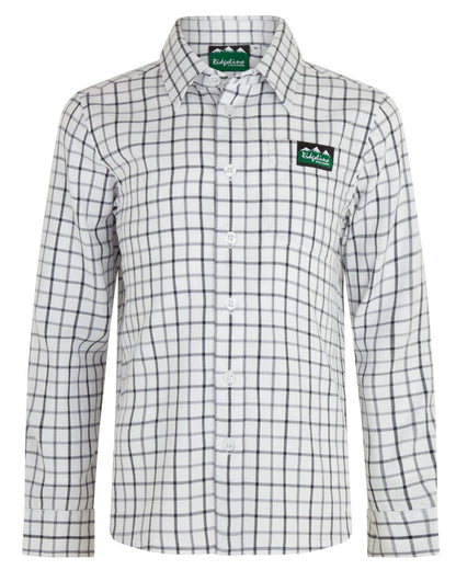 Navy coloured Ridgeline Childrens Sedgebrook Shirt on white background #colour_navy