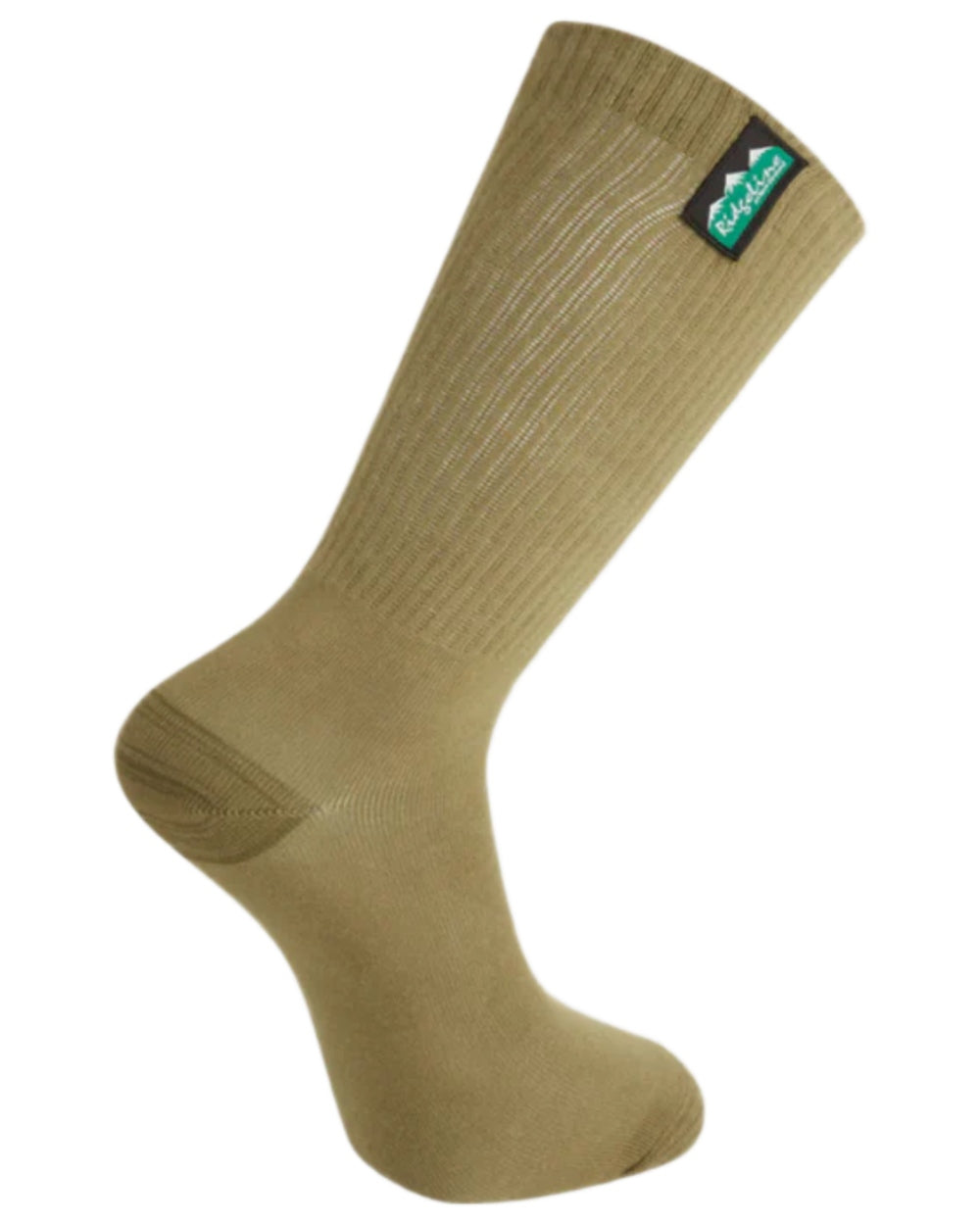 Olive Multi coloured Ridgeline Cotton Light Work Mid Length Socks 3 Pack on white background #colour_olive-multi