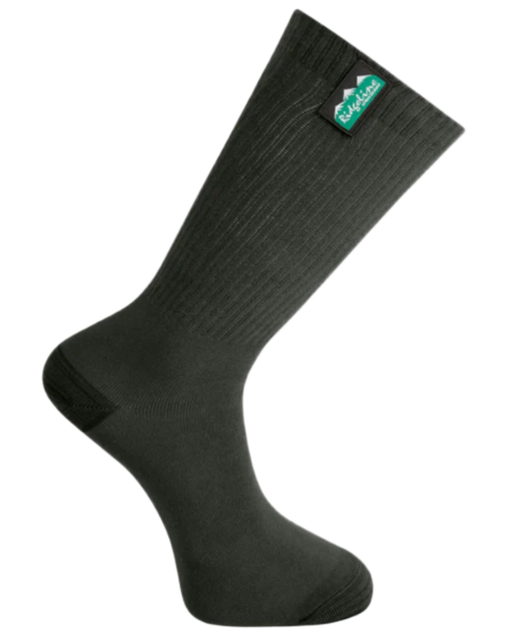 Olive Multi coloured Ridgeline Cotton Light Work Mid Length Socks 3 Pack on white background #colour_olive-multi